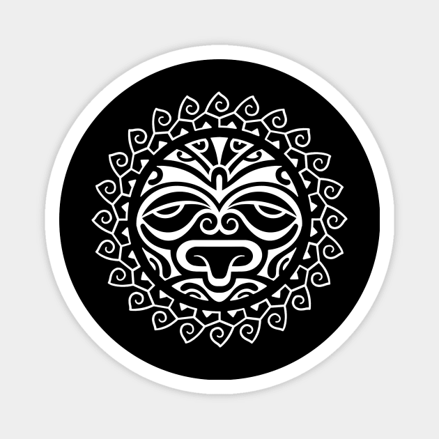 Polynesian tiki sun Magnet by Tikitattoo